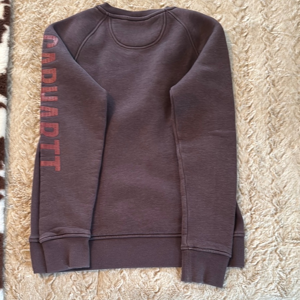 Carhartt Purple Crewneck Sweater with Ribbed Cuffs - Picture 5 of 5